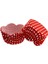 Cupcake Kalıbı Pet Kapsül Dalgalı Kek Kalıbı 65X38 mm (100 Adet) Puantiyeli Kırmızı 1