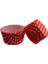 Cupcake Kalıbı Pet Kapsül Kek Kalıbı 48X34 mm (100 Adet) Puantiyeli Kırmızı 1