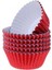 Metalik Folyo Cupcake Kalıbı Muffin Pet Kapsül No:3 x 150 Adet - Kırmızı 1