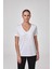 Kadın Kısa Kollu Derin V Yaka T-Shirt Bluz 1