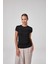 Kadın Kısa Kollu Sıfır Yaka T-Shirt-Body Fıt Kalıp 1