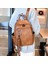 Bayanlar Pu Deri Sırt Çantası Kadın Moda Sırt Çantası Retro Omuz Çantası Okul Çantası Sırt Çantası Pembe (Yurt Dışından) 4