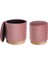 424031 "mashıke" Pembe 2'li Set Puf 42CM Yüksekliğinde 37CM Çapında 2