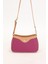 Fuşya Fermuarlı Petek Desen Omuz Çantası 1