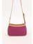 Fuşya Fermuarlı Petek Desen Omuz Çantası 4