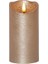 411501 "Flamme Rustıc" Led Mum Gold 15cm Yüksekliğinde 7,5cm Çapında 2