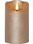 411499 "Flamme Rustıc" Led Mum Gold 12,5cm Yüksekliğinde 7,5cm Çapında 2