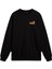 Posted Loose Crew Erkek Siyah Sweatshirt 1