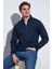 Pamuklu Regular Fit Yarım Fermuarlı Dik Yaka Sweat Erkek Sweat 59052592 1