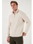 Pamuklu Regular Fit Yarım Fermuarlı Dik Yaka Sweat Erkek Sweat 59052592 3