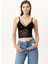6518 Ince Ayarlanabilir Askılı Üçgen Kap Dantelli Bralet Büstiyer 1