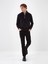 Erkek Siyah Pamuk Dokulu Slim Fit Pantolon 2