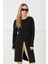 Nonamee Yırtmaçlı Siyah Modern Tunik 4