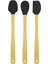 Indigo 3'lü Siyah Bambu Silikon Spatula Seti Uzun 26 Cm 5
