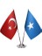 Somali ve Türkiye Ikili Masa Bayrağı Seti 1