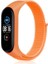 Xiaomi Mi Band 5 / Mi Band 6 Uyumlu Kordon Hasır Örgü Işlemeli Spor Yumuşak Kayış, Turuncu 1