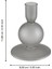 422259 "molume" Gri Şamdan- Mumluk 11 cm Yüksekliğinde 8,5 cm Çapında 3