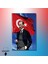 Tekli Dikey Kanvas Duvar Tablosu Türk Bayrağı ve Kemal Atatürk 3