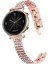 Samsung Galaxy 5 40MM/44MM/WATCH 5 Pro 45MM Dört Ülk Bilek Kayışı Metal Rhinestone Dekor Bilek Saat Bandı - Gül Altın (Yurt Dışından) 3