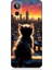 General Mobile GM23 Se Uyumlu Kedi ve Şehir Desenli Silikon Kılıf 1