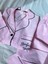 Pembe Bonjour Nakışlı Dokuma Fitilli Pijama Takımı 3