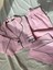 Pembe Bonjour Nakışlı Dokuma Fitilli Pijama Takımı 4