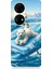 Huawei P50 Pro Uyumlu Buzda Ayı Desenli Silikon Kılıf 1