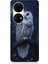 Huawei P50 Pro Uyumlu Ay Baykuşu Desenli Silikon Kılıf 1