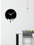 Akışkan Metal Duvar Saati -Ev Dekorasyon - 42 X 42 - Cm - Siyah - Clock-068 4