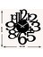Modern Metal Duvar Saati -Ev Dekorasyon - 50 X 50 - Cm - Siyah - Clock-006 5