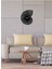 Modern Art Metal Duvar Saati -Ev Dekorasyon - 50 X 60 - Cm - Siyah - Clock-154 4