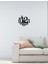Modern Text Metal Duvar Saati -Ev Dekorasyon - 50 X 46 - Cm - Siyah - Clock-261 2