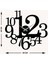 Modern Text Metal Duvar Saati -Ev Dekorasyon - 50 X 46 - Cm - Siyah - Clock-261 5