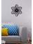 Yıldız metal Duvar Saati -Ev Dekorasyon - 42 X 36 - Cm - Siyah - Clock-111 4