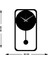 Retro Metal Duvar Saati -Ev Dekorasyon - 55 X 30 - Cm - Siyah - Clock-190 5