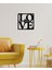 Love Metal Duvar Saati -Ev Dekorasyon - 42 X 42 - Cm - Siyah - Clock-208 1