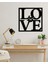 Love Metal Duvar Saati -Ev Dekorasyon - 42 X 42 - Cm - Siyah - Clock-208 2