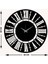 Modern Roma Metal Duvar Saati -Ev Dekorasyon - 50 X 50 - Cm - Siyah - Clock-254 4