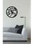 Ağaç Desenli Metal Duvar Saati -Ev Dekorasyon - 42 X 42 - Cm - Siyah - Clock-060 1