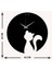Catgirl Metal Duvar Saati -Ev Dekorasyon - 42 X 42 - Cm - Siyah - Clock-104 5