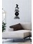 Daily Dose Coffee Metal Duvar Saati -Ev Dekorasyon - 30 X 80 - Cm - Siyah - Clock-181 4