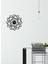 Mandala Metal Duvar Saati -Ev Dekorasyon - 50 X 50 - Cm - Siyah - Clock-157 2