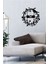 Kuşludal Metal Duvar Saati -Ev Dekorasyon - 51 X 51 - Cm - Siyah - Clock-028 4