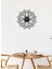 Mandala Metal Duvar Saati -Ev Dekorasyon - 50 X 50 - Cm - Siyah - Clock-129 2