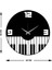 Piano Metal Duvar Saati -Ev Dekorasyon - 42 X 42 - Cm - Siyah - Clock-191 5