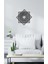Mandala Metal Duvar Saati -Ev Dekorasyon - 50 X 50 - Cm - Siyah - Clock-120 4