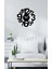 Serisi Metal Duvar Saati -Ev Dekorasyon - 50 X 50 - Cm - Siyah - Clock-016 4