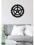 Gearwheel Metal Saat -Ev Dekorasyon - 40 X 40 - Cm - Siyah - Clock-064 1