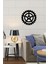 Gearwheel Metal Saat -Ev Dekorasyon - 40 X 40 - Cm - Siyah - Clock-064 3