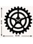 Gearwheel Metal Saat -Ev Dekorasyon - 40 X 40 - Cm - Siyah - Clock-064 5